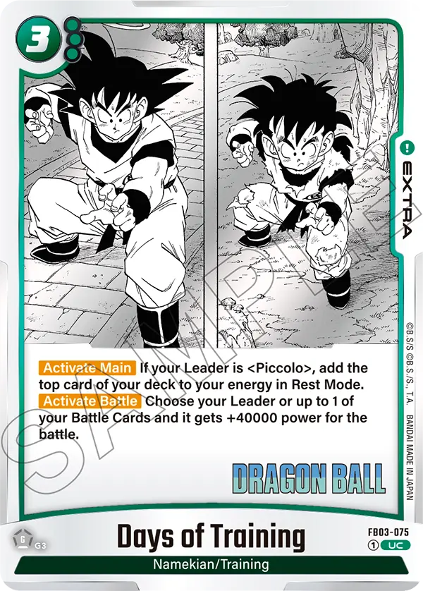 Days of Training (SB01 075) - Alt Art A3