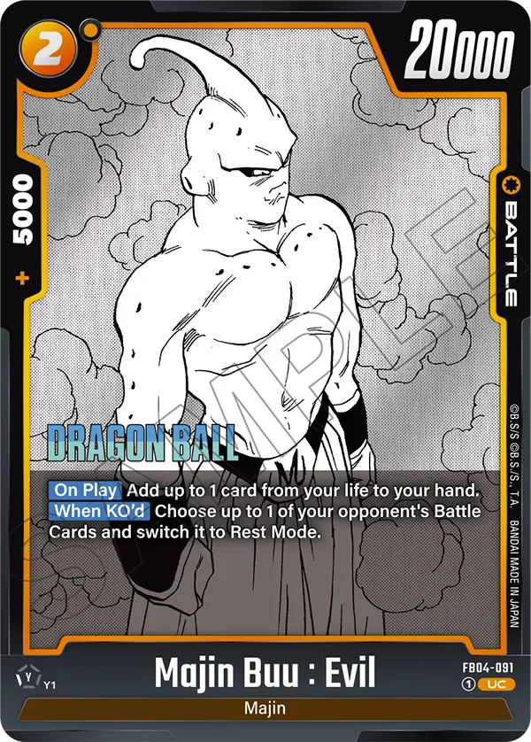 Majin Buu : Evil (SB01 091) - Alt Art A4