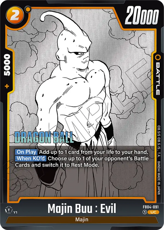 Majin Buu : Evil (SB01 091) - Alt Art A4