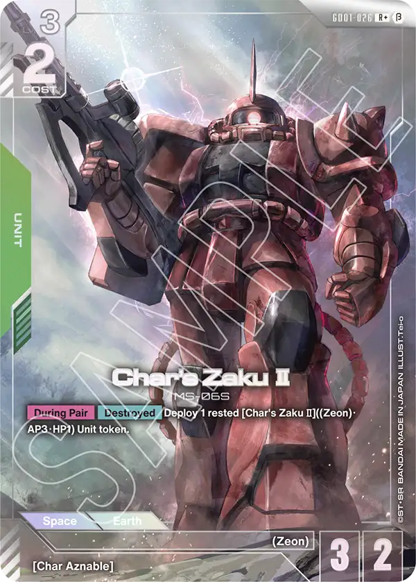 Char's Zaku Ⅱ (GD01 026) - Alt Art A2