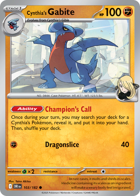 Cynthia's Gabite [Destined Rivals-103]