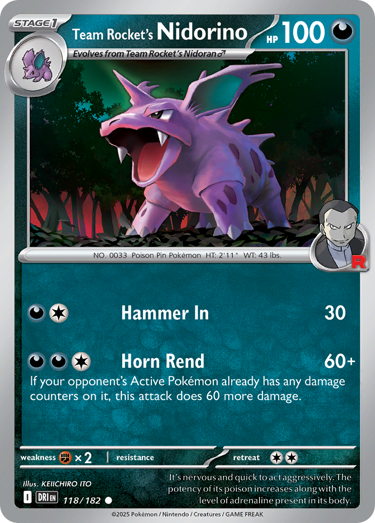 Team Rocket's Nidorino [Destined Rivals-118]