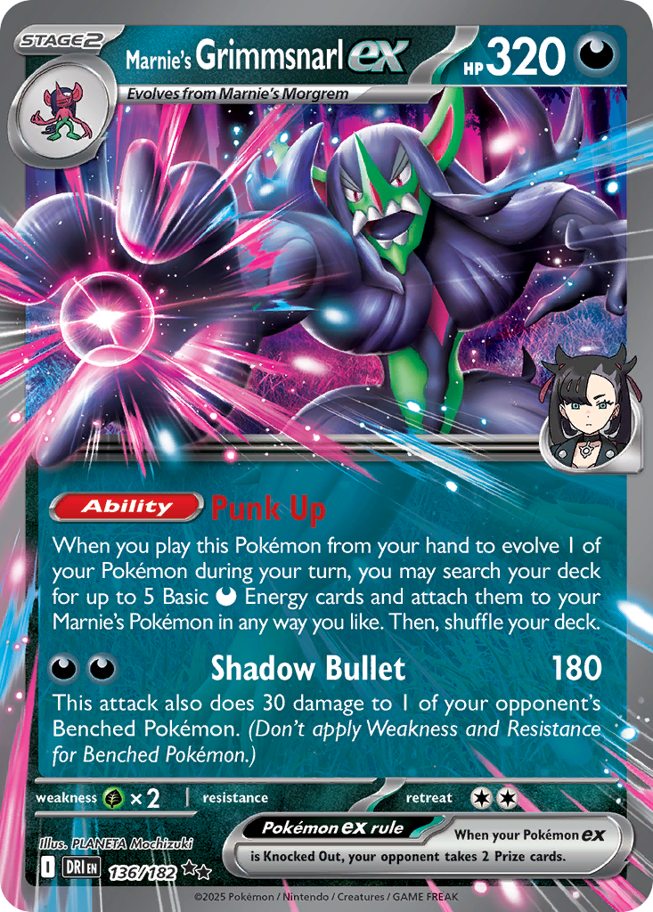 Marnie's Grimmsnarl ex [Destined Rivals-136]