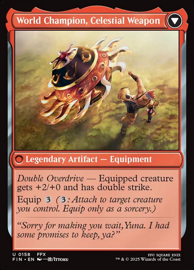 Sidequest: Play Blitzball // World Champion, Celestial Weapon