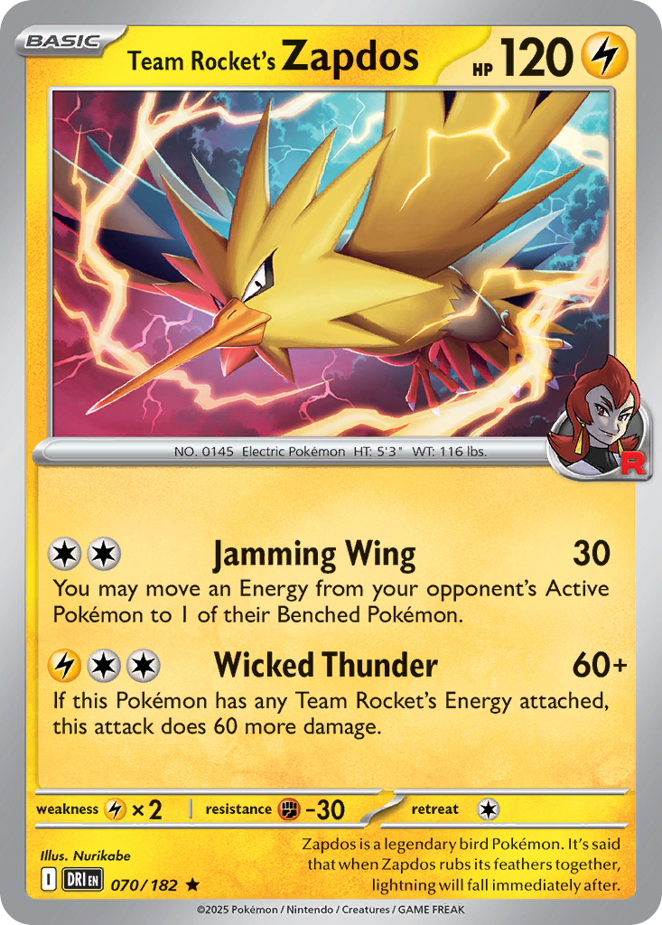 Team Rocket's Zapdos [Destined Rivals-70]