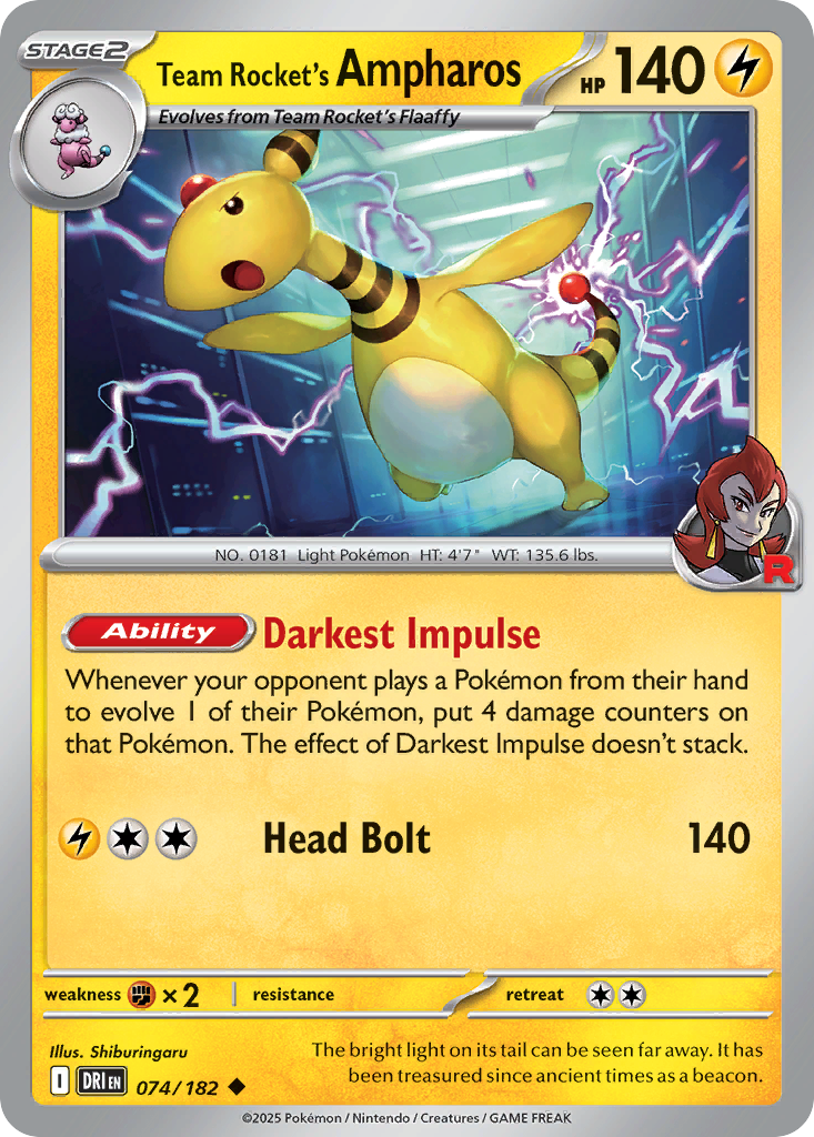 Team Rocket's Ampharos [Destined Rivals-74]