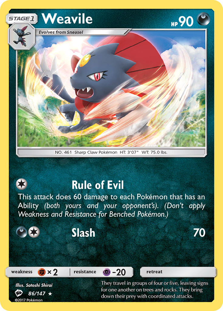 Weavile [Burning Shadows-86]