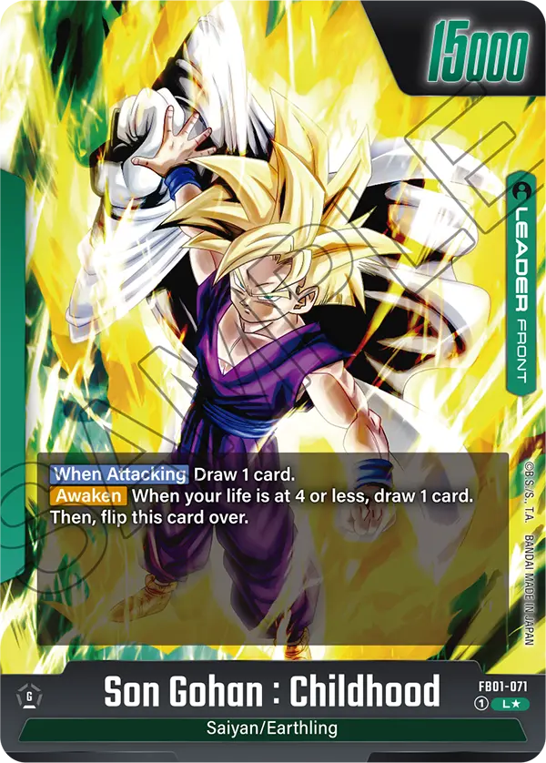 Son Gohan : Childhood (FB01 071) - Alt Art A1
