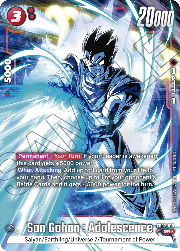 Son Gohan : Adolescence (FB02 018) - Alt Art A1