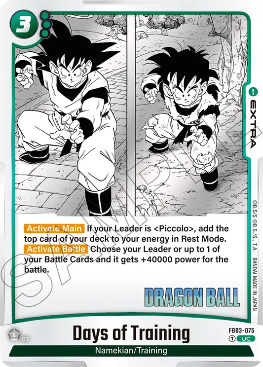 Days of Training (SB01 075) - Alt Art A3