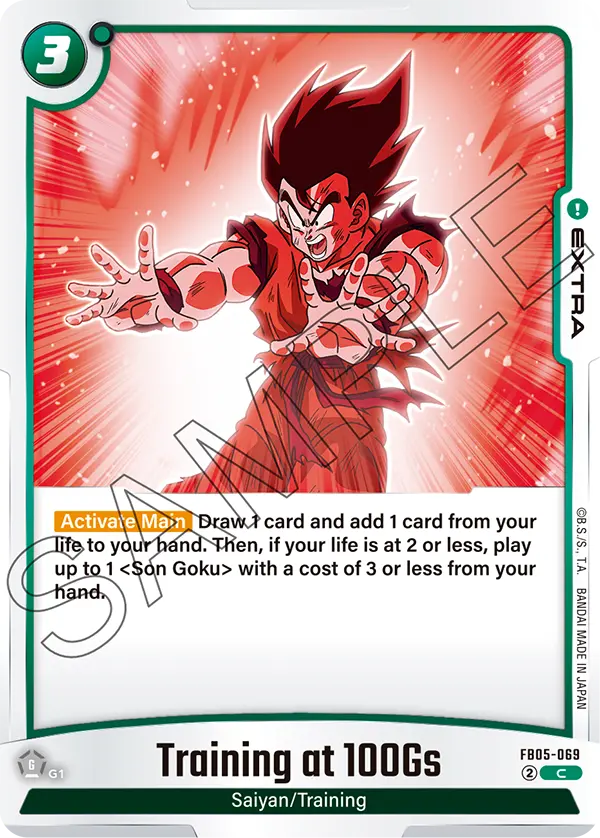 Training at 100Gs (FB05 069)