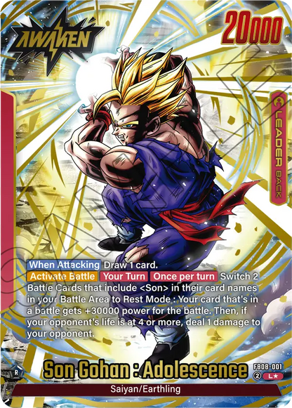 Son Gohan : Adolescence (FB08 001) - Alt Art A1