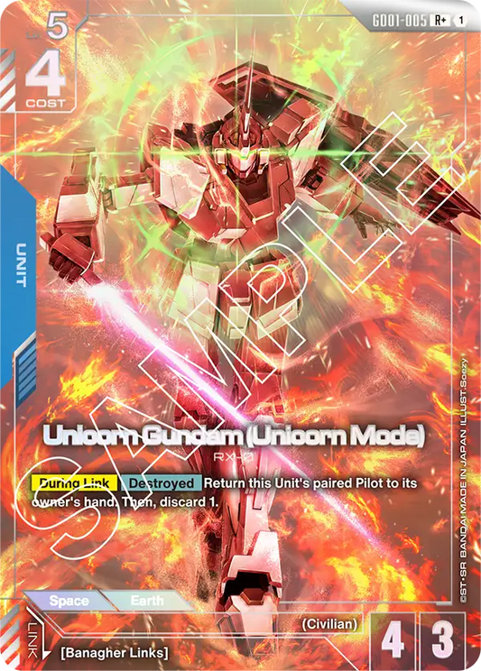 Unicorn Gundam (Unicorn Mode) (GD01 005) - Alt Art A1