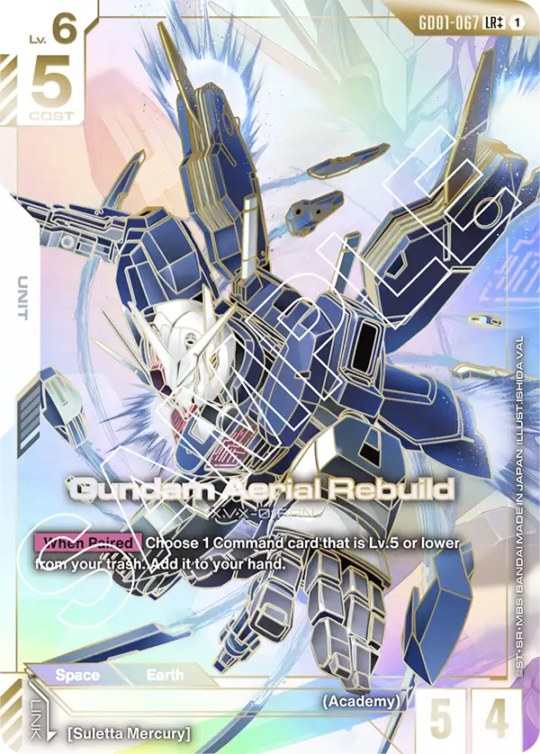 Gundam Aerial Rebuild (GD01 067) - Alt Art A2