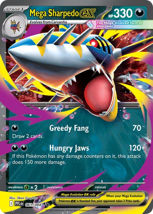 Mega Sharpedo ex [Phantasmal Flames-61]