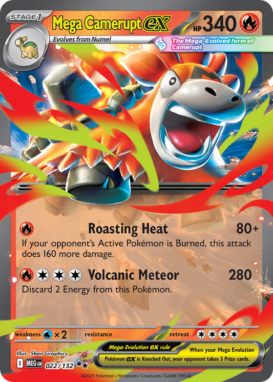 Mega Camerupt ex [Mega Evolution-22]